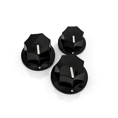 Knobs Para Contra Baixo Jazz Bass Preto Botões Tone Volume