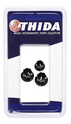 Knobs Para Contra Baixo Jazz Bass Preto Botões Tone Volume