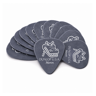 Kit Com 12 Palhetas Dunlop Gator Grip Azul 0.96mm