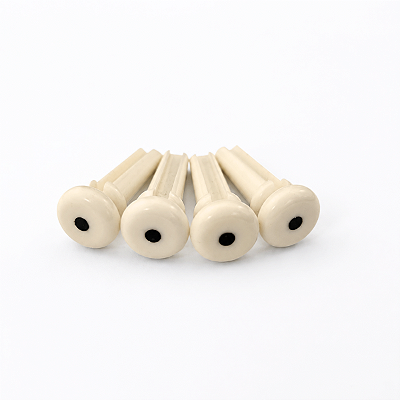 Kit Com 04 Pinos Trava Cordas De Plástico Creme Para Baixolão