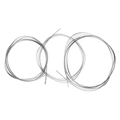 Kit 3 Cordas Avulsas Nylon Mizinha Média Cristal Sem Bolinha