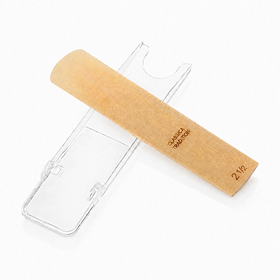 Palheta De Bambu Para Saxofone Alto Avulsa N2.5 Com Case