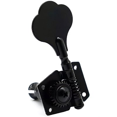 Tarraxa Avulsa Jazz Bass Preta Para Contra Baixo Lado Esquerdo