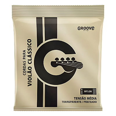 Jogo De Cordas Violão Nylon Clássico Tensão Média GS5-M Groove