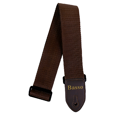 Correia Alça Basso Para Violão e Guitarra Marrom Em Nylon Regulável NY-10