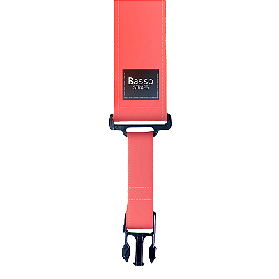 Correia Basso Quick Release Laranja Neon QS-180 Para Violão Guitarra