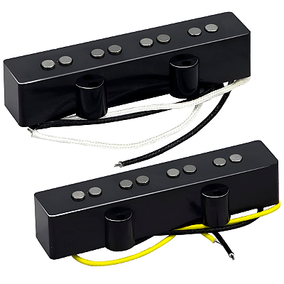 Captador Fleor Single Coil Alnico 5 Para Jazz Bass 4C Pos. Braço e Ponte