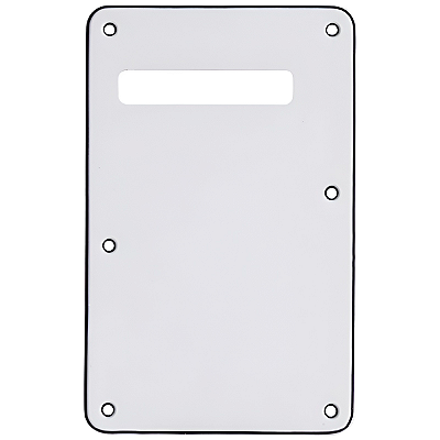 Escudo Traseiro Backplate Guitarra Stratocaster Branco 6 Furos - 3 Camadas (Sanduiche)