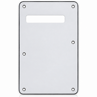 Escudo Traseiro Backplate Guitarra Stratocaster Branco 6 Furos - 3 Camadas (Sanduiche)