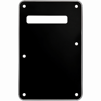 Escudo Traseiro Backplate Guitarra Stratocaster Preto 6 Furos - 3 Camadas (Sanduiche)