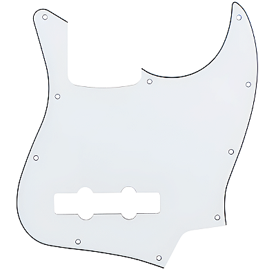 Escudo Para Contrabaixo Jazz Bass Branco 10 Furos - 3 Camadas (Sanduiche)