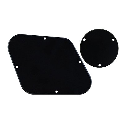 Escudo Traseiro Backplate Les Paul Preto Para Chave Seletora e Potenciômetros