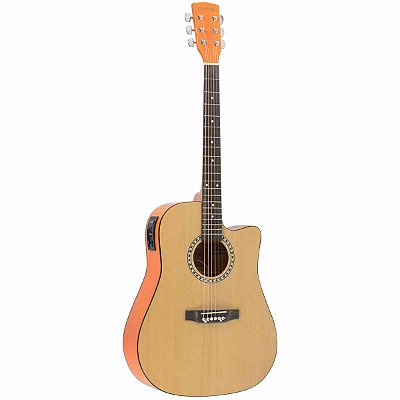 Violão Aço Folk Eletroacústico Class Guitar Cutaway CLD41CE-N