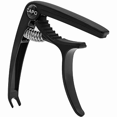 Capotraste Braçadeira Preto Violão Guitarra Com Removedor De Pinos