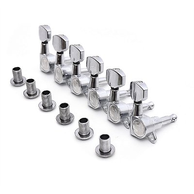 Tarraxas Blindada Cromada Thida Para Guitarra Strato ou Tele Em Linha
