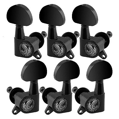 Tarraxas Meia Lua Preta Thida Para Guitarra Les Paul Violão Aço 3x3