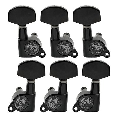 Tarraxas Blindadas Preta Thida Para Guitarra Les Paul Violão Aço 3x3