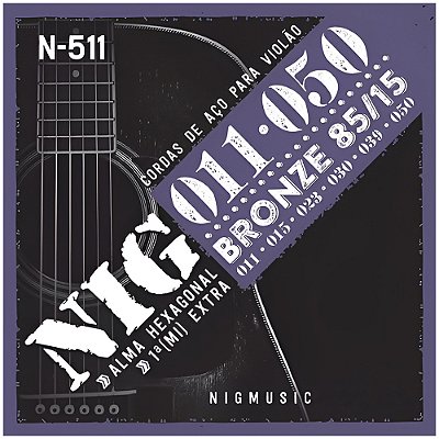 Jogo De Cordas Para Violão Aço Folk Nig 011 N-511