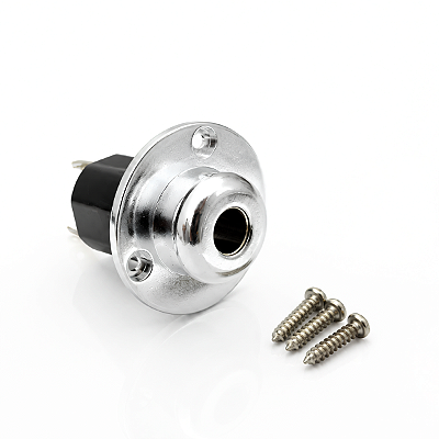Jack Roldana Conector Blindado P10 Cromado Para Violão Guitarra