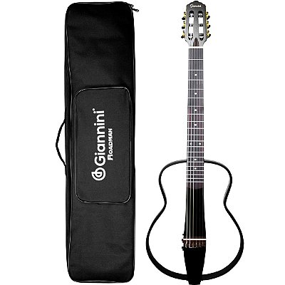 Violão Nylon Vazado Giannini Roadman Preto Mostruário Com Detalhe