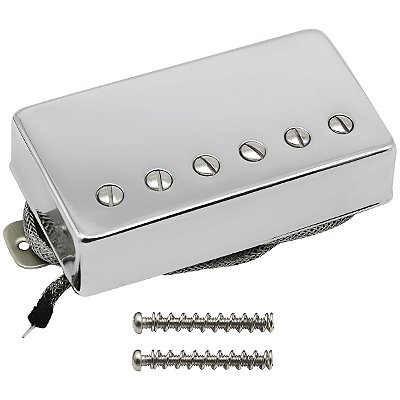 Captador Fleor Cover Humbucker PAF Vintage Alnico 5 Cromado Pos. Ponte