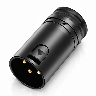 Plug Conector Macho XLR Canon Low Profile Com Pinos Banhado a Ouro