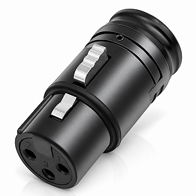 Plug Conector Fêmea XLR Canon Low Profile Com Pinos Banhado a Ouro