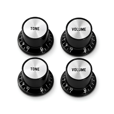 Knob Para Guitarra Les Paul Preto Botões Tone e Volume