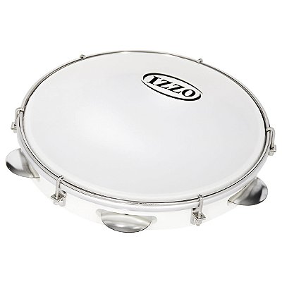 Pandeiro Izzo 10" ABS Branco Pele Leitosa Branca
