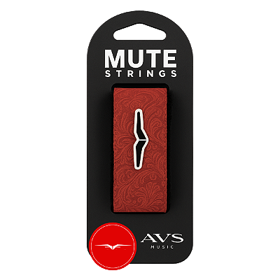 Fretwrap String Muter AVS - Abafador de Cordas Vermelho Profissional Para Guitarra Baixo Violão