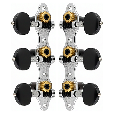 Tarraxas Pino Grosso 18 Dentes Rolamentada Violão Nylon Cromada