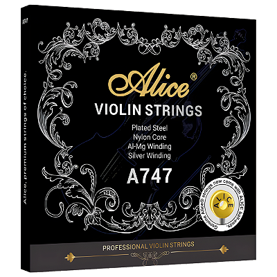 Jogo de Cordas Alice Para Violino 4x4 Profissional A747