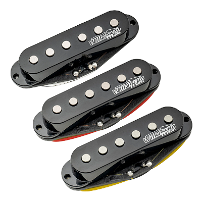 Captador Single Coil Wilkinson Alnico V Stratocaster Polos Retos - Braço, Meio e Ponte