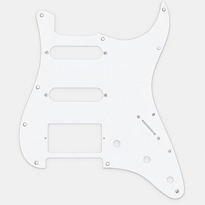 Escudo Branco Para Guitarra Stratocaster HSS 11 Furos Camada Única