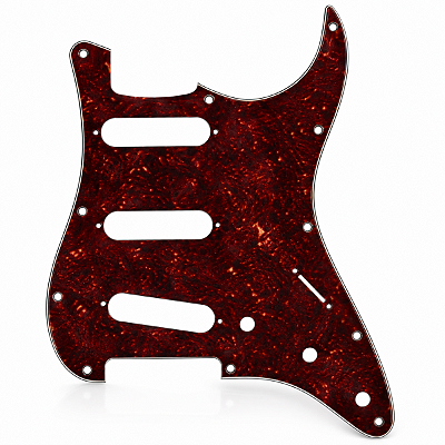 Escudo Red Tortoise Guitarra Strato 11 Furos 4 Camadas