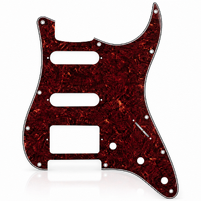 Escudo Red Tortoise Para Guitarra Strato HSS 11 Furos 4 Camadas