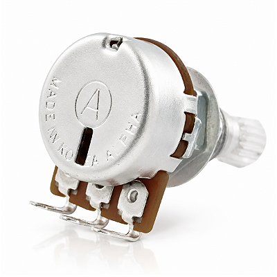 Potenciômetro Alpha Com Center Click Base Pequena Eixo Longo B100K