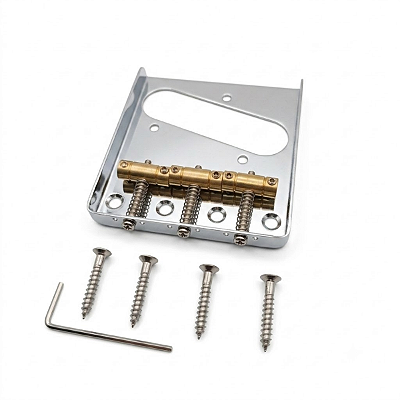 Ponte Thida Para Guitarra Telecaster Com Saddle de Latão Cromada