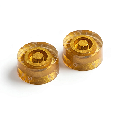 Kit Com 02 Knob Speed Control Para Guitarra Les Paul Dourado