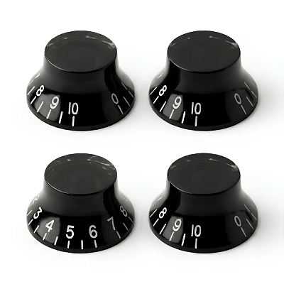 Kit Com 04 Knob Botão Speed Control Top Hat Para Guitarra Les Paul Preto