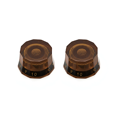 Kit 02 Knob Botão Lampshade Thida Âmbar Estilo PRS Compatível Com CTS 1/4"