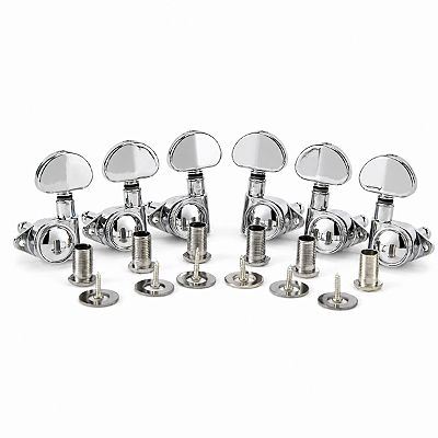 Tarraxas Meia Lua Com Trava Lock Tuning Thida Cromada Para Guitarra - 3x3