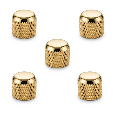 Kit Com 05 Knob De Pressão Thida Para Guitarra e Contra Baixo Dourado