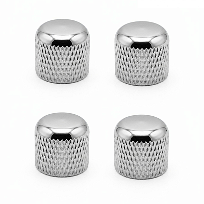 Kit Com 04 Knob De Pressão Thida Para Guitarra e Contra Baixo Cromado