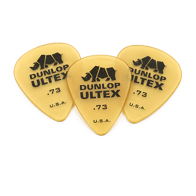 Kit com 3 Palhetas Dunlop Ultex 0,73mm Para Guitarra e Violão
