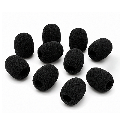 Kit 10 Espumas De Reposição Para Microfone Headset Anti Ruído