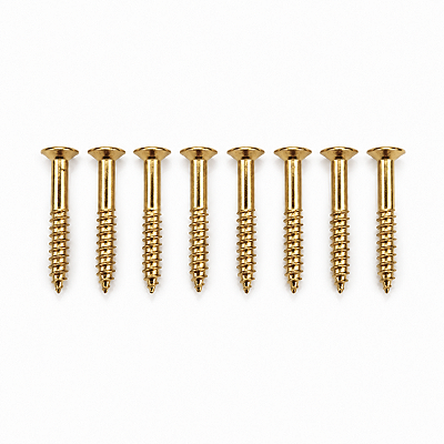 Kit 8 Parafusos Dourados para Moldura de Captador Humbucker