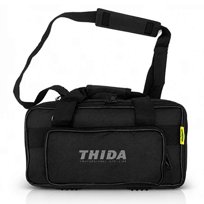 Capa Acolchoada Para Pedaleira Alça Tira Colo Thida Profissional Preta