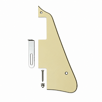 Escudo Pickguard Creme 3 Camadas Para Guitarra Les Paul 2 Humbuckers Com Suporte