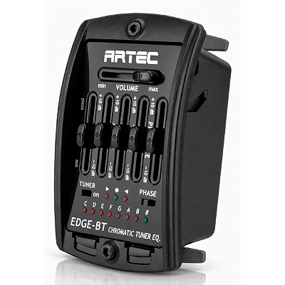 Pré Amplificador Captador 4 Bandas Artec EDGE-BT-MC Para Violão Com Microfone Afinador